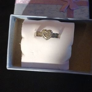 925 silver and diamond vintage ring